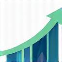 Abstract representation of a growth chart or success graph